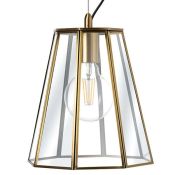 Люстра подвесная Lightstar без лампы 798121 GENNI 1х40W E27 латунь/прозрачный
