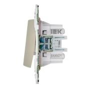 Выключатель встраиваемый двухклавишный перекрестный IEK SKANDY SK-V23-0-10-K10 SK-V06B бежевый