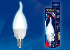 светодиодная лампа свеча на ветру Белый дневной  7W UL-00002415 LED-CW37 7W/NW/E14/FR PLP01WH ЯРКАЯ