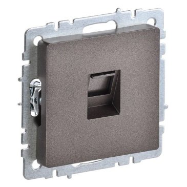Розетка встраиваемая компьютерная IEK BRITE BR-K10-1-K45 РК10-БрТБ RJ45 кат.5E бронза