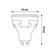 светодиодная лампа рефлектор JCDR GU10 Белый 6W UL-00011020 LED-JCDR 6W-6500K-GU10-FR PLP01WH