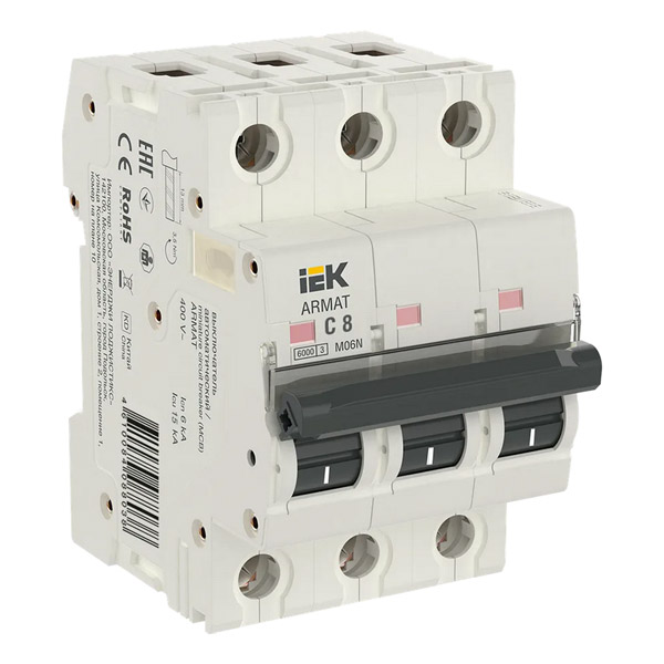 Автоматический выключатель 3-пол. 8А M06N C 6kA AR-M06N-3-C008 ARMAT IEK