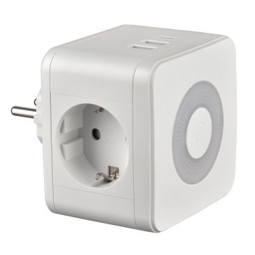 разветвитель -двойник Uniel с заземлением 16A 2USB+1TYPE C UL-00011245 S-GES2-16SBUC WHITE