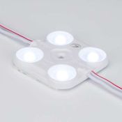 Светодиодный модуль герм. 4led Белый холодный 2835smd 12V квадратный с линзой 026535(1) ARL-ORION-R20