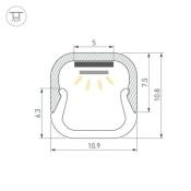 алюминиевый профиль ARH-LINE-D-1111-2000 SQUARE ANOD 061084