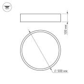 Накладной светильник  35W Белый дневной 022998(2) SP-TOR-PILL-R500 220V цилиндр черный