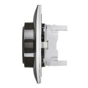 Штепсельная розетка встраиваемая двойная IEK SKANDY 16А SK-R24-16-K50-F SK-R07N с з/к с з/ш в сборе металл никель