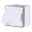 Штепсельная розетка накладная WERKEL GALLANT 16A 250V WL15-02-04 IP44 / W5071201 с/з, шторками и защитной крышкой белый