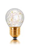 лампа декоративная светодиодная шар  G45 Желтый   1.0W 057219 Starry E27
