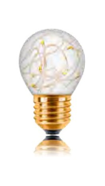 лампа декоративная светодиодная шар  G45 Желтый   1.0W 057219 Starry E27