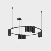 Подвесной светильник без лампы DENKIRS ORBIT DK4065-BK 10xGU10 фигурный черный