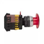 Кнопка AELA-22 NO+NC "Грибок"красный с подсветкой pbn-aela-1r-24