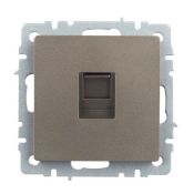 Розетка встраиваемая компьютерная IEK BRITE BR-K10-1-K37 РК10-БрШ RJ45 кат.5E шампань