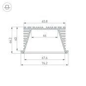 алюминиевый профиль KLUS POWER-RW70F-2000 ANOD 019881