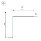 Угол для профиля SL-LINIA45-FANTOM внутренний 030103