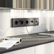 Рамка пластик 5 постов WERKEL Stark W0051864 графит матовый