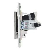 Розетка встраиваемая компьютерная IEK SKANDY SK-K10-1-K50 SK-K01N RJ45 кат.5E металл никель