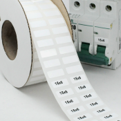 Наклейка прямоугольная NPP-15х06 W для принтера RT200, RT230, белый, 6000 шт. в упаковке