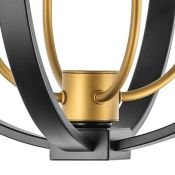 Люстра подвесная Lightstar без лампы 731247 CERO 4х40W E14 черный/золото