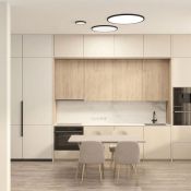 Накладной светильник  18W Белый -MIX DENKIRS THIN DK6520-BK 230V круглый черный