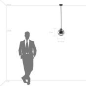 Люстра подвесная Lightstar без лампы 732417 GABBIA 1х40W E27 черный матовый