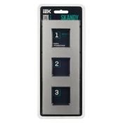 Рамка металлическая 3 поста IEK SKANDY SK-M32-M-K23 SK-F33S серебряный