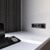Накладка для розетки с USB  WERKEL W1179548 черный акрил