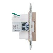 Штепсельная розетка встраиваемая IEK SKANDY 16А SK-R14-16-1-K98 SK-R06Sa с з/к и шторками безвинтовое крепление песочный