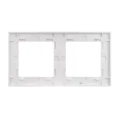 Рамка стеклянная 2 поста Arlight GLARE 043796 FRM-GLARE-GS-2-WH белая