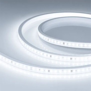 Светодиодная лента Белый 2835 220V 14W/m 84Led/метр герм (PVC-трубка ПВХ экструзия) 054682 ARL-PV-A84-17mm White6000 FlickerFree (30м)
