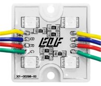 Светодиодный модуль герметичный 4led RGB 5050smd 12V квадратный ELF-4SMD5050RGB Type B gl (100шт.)