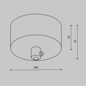 Потолочная чаша для ввода питания системы Shelf CA032B-B чёрный