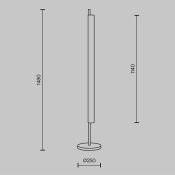 Торшер 15W Белый тёплый Тень / Loom MOD258FL-L15BS3K 2700К латунь