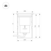 светильник   8W Белый теплый 028065 ART-GROUND-ZOOM-R80  угол 15-50 гр. 24V IP67 круглый встраиваемый серебристый