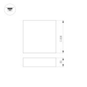 Накладной светильник  27W Белый теплый 029480(1) SP-QUADRO-S220x220 220V IP40 квадратный белый