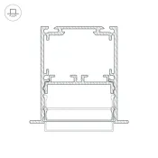 алюминиевый профиль SL-LINIA52-3L-F-2000 ANOD 044682