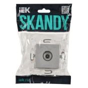 ТВ-розетка встраиваемая оконечная IEK SKANDY SK-A10-O-K23 SK-A12S серебряный
