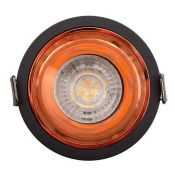 Встраиваемый светильник без лампы DENKIRS DK2410-BK GU10/GU5.3 черный/медный круглый