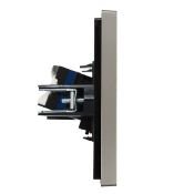 Розетка встраиваемая компьютерная IEK FORTE&PIANO RJ45 кат.6 FP531 сталь FP-K10-2-K46