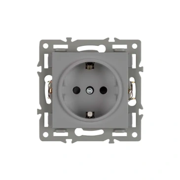 Штепсельная розетка встраиваемая Arlight SCT-MEU1-PL-GR 16А 043732 с з/к серая