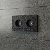 Рамка пластик 2  поста WERKEL Hammer W0022408 черный