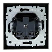 Штепсельная розетка встраиваемая IEK BRITE 10А BR-R10-10-K46-F РСР10-1-0-БрС без з/к и шторками в сборе сталь