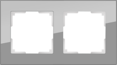 Рамка стеклянная 2 поста WERKEL Favorit WL01-Frame-02 / W0021115  серый
