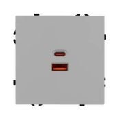 Розетка встраиваемая USB A+C Arlight 3,25A SCT-NOBE-MUAC-SFPL-FC-IS 059447 никель