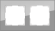 Рамка стеклянная 2 поста WERKEL Favorit WL01-Frame-02 / W0021115  серый