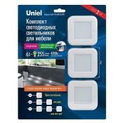 светильник   6W Белый дневной UL-00002888 ULM-F41-6W/4200K/DIM SENSOR 220V IP20 квадратный накладной белый