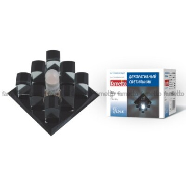 Встраиваемый светильник без лампы 10750 DLS-F118 G9 BLACK/CLEAR Уценка!!!