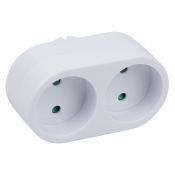 разветвитель -двойник Uniel без заземления UL-00011233 S-ES2-16O WHITE