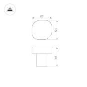 светильник  7W Белый теплый 030002 LGD-SWAMP-BOLL-H100-7W 220V IP65 фигурный стационарный серый