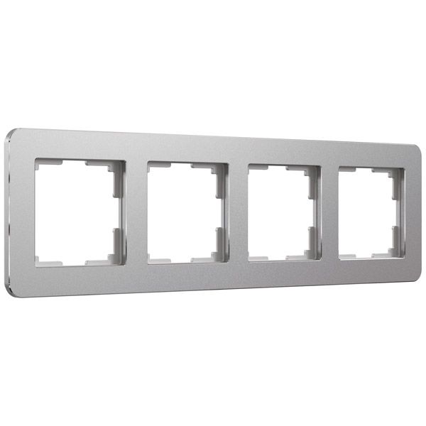 Рамка металлическая 4 поста WERKEL Platinum W0042606 алюминий